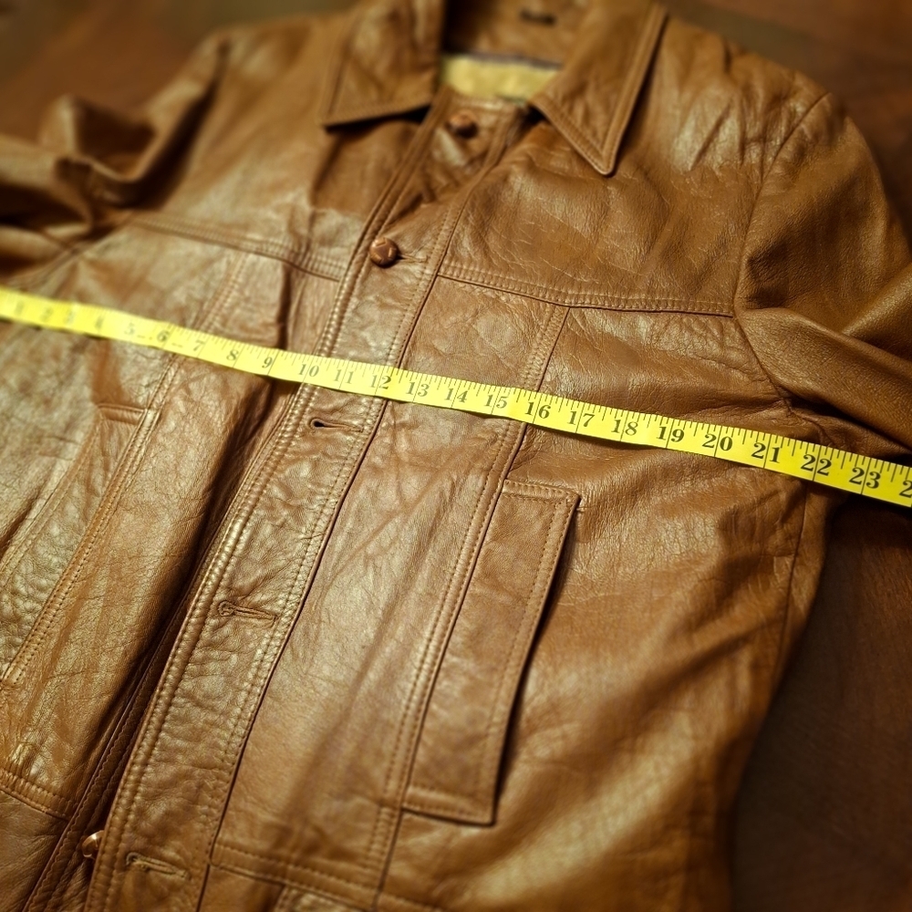 Vintage Cabretta Angel Skin by Grais Leather Vest Lined Jacket Men Size 42L - Picture 13 of 16